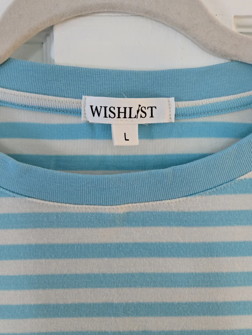 NWOT Wishlist Striped Tee - Duck Egg Blue & Ivory - Picture 3 of 13